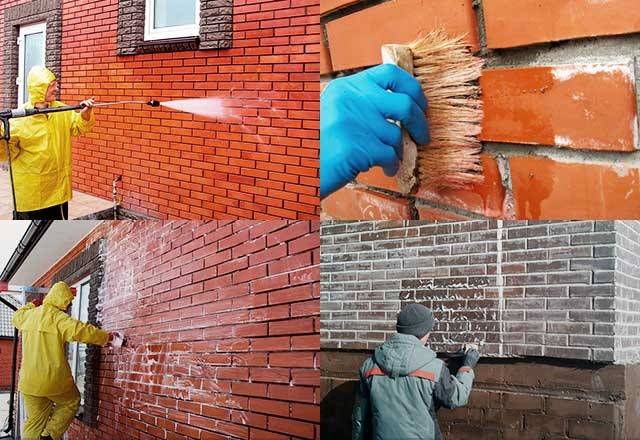 Очистка кирпича от цемента: механический и химический способы очистки