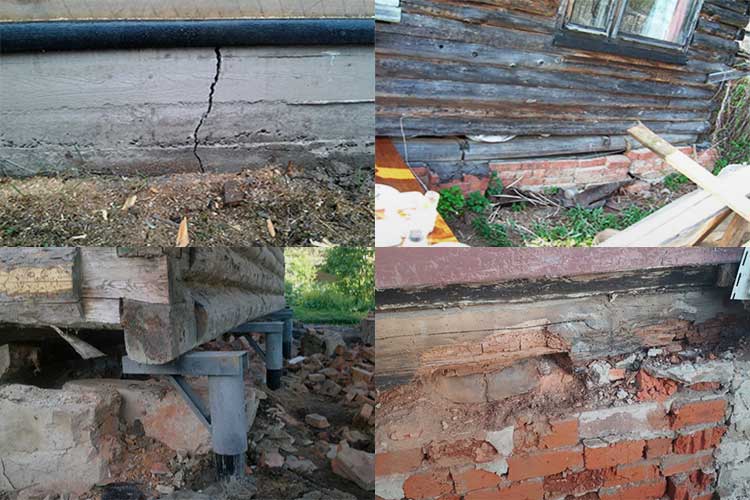 Просел фундамент поднять и усилить фундамент трещины в доме