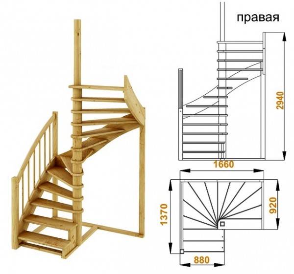 Как сделать винтовую лестницу своими руками?