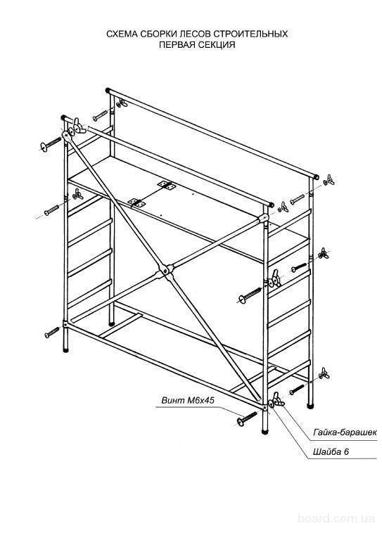Леса строительные из дерева своими руками чертежи