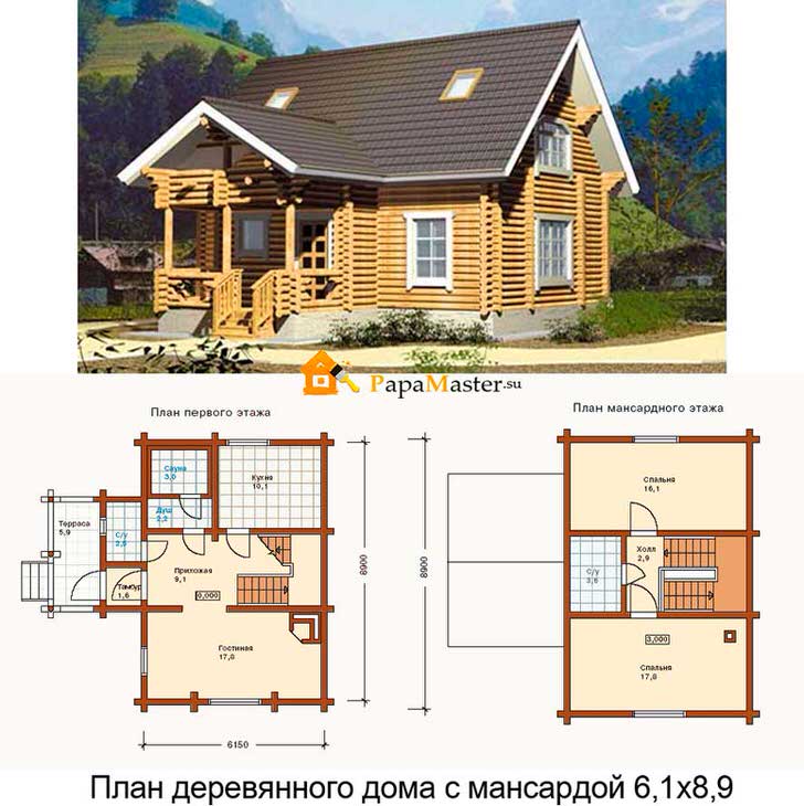 Бесплатный проект деревянного дома