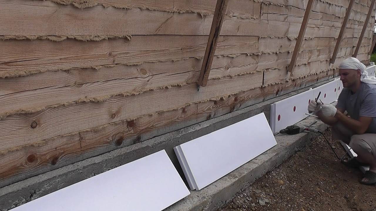 Утепление фундамента деревянного дома снаружи