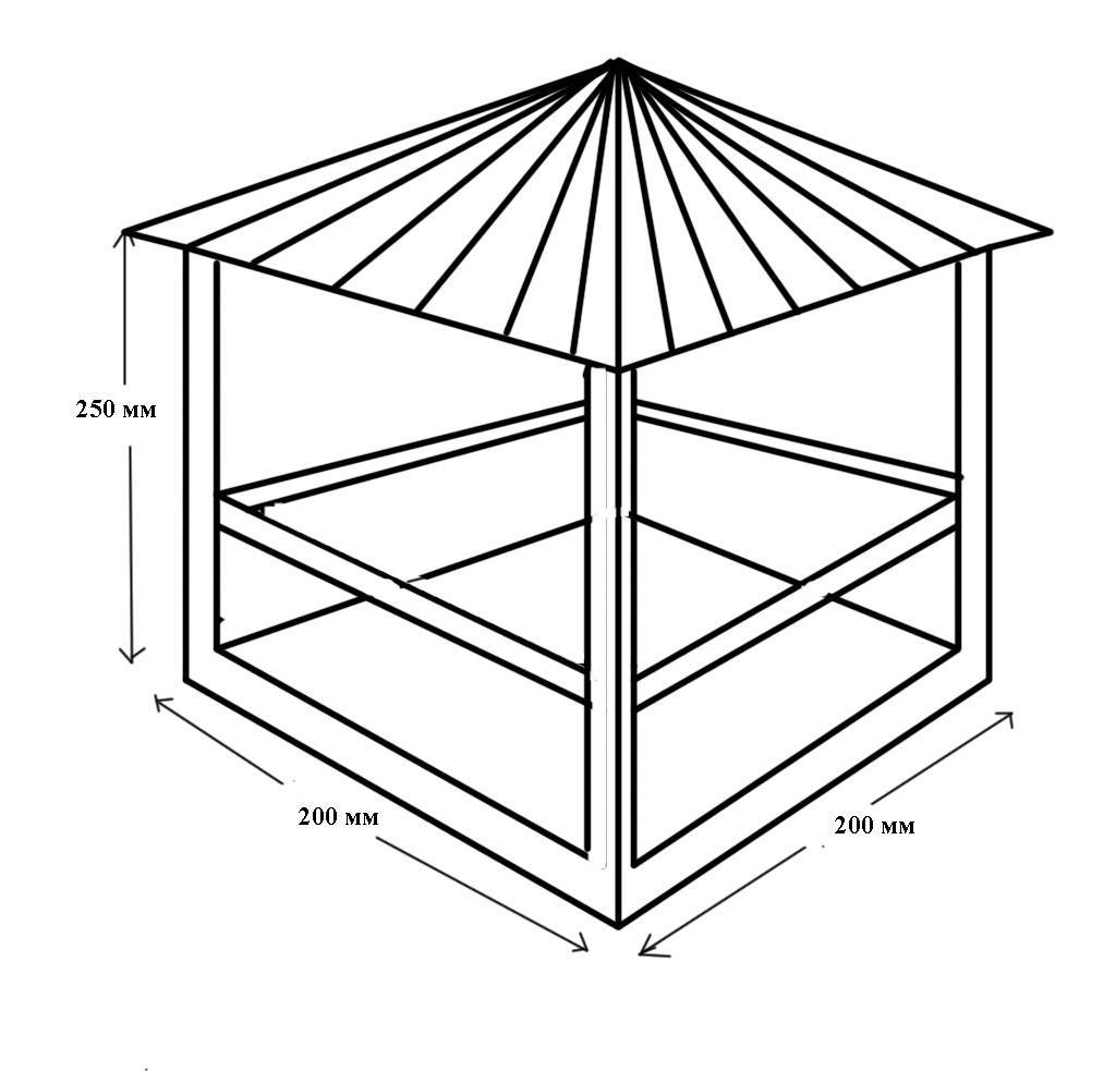 Эскиз садовой беседки