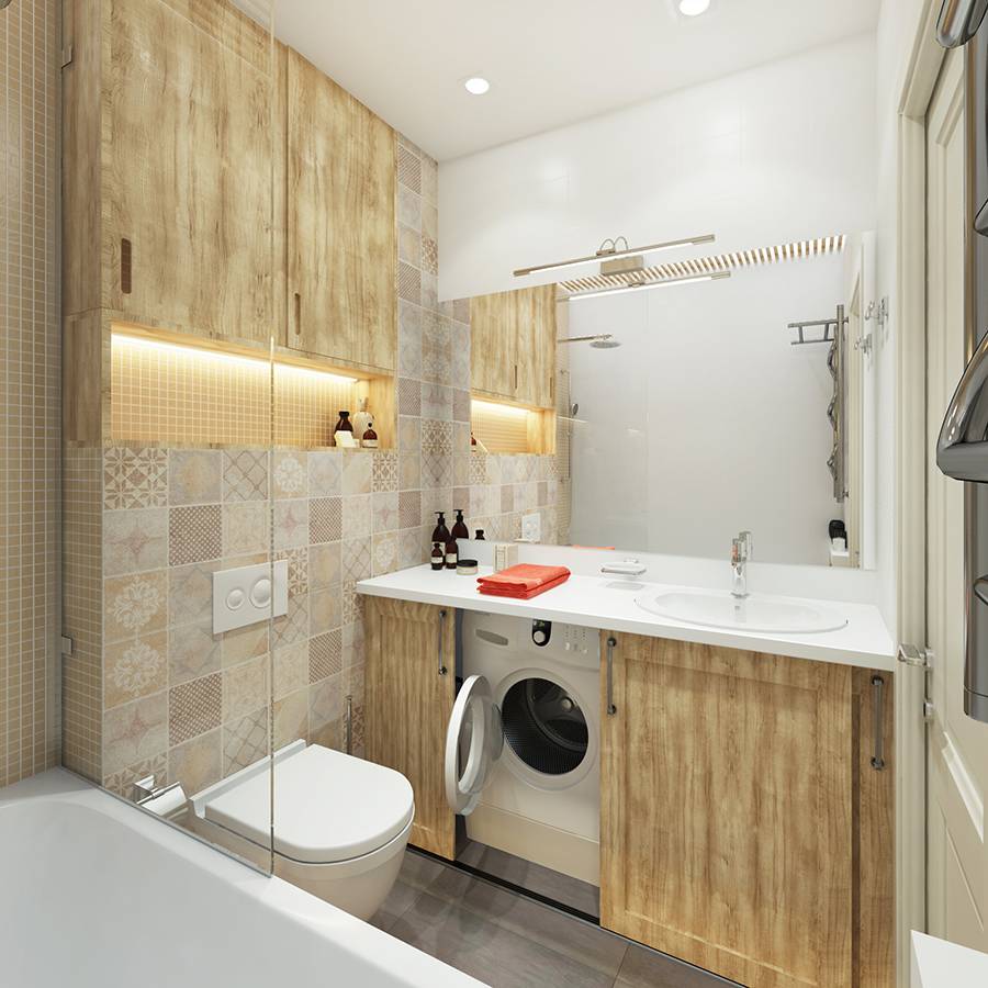 Дизайн ванной комнаты 5 кв м + фото