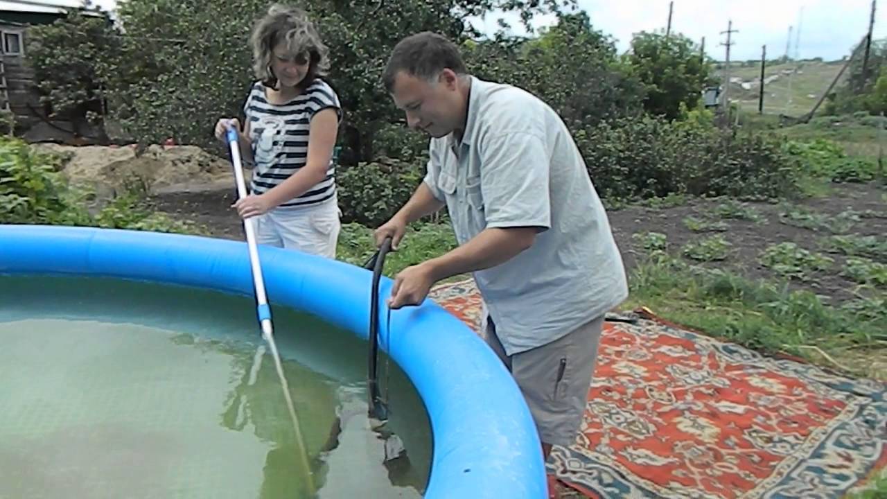Как ухаживать за бассейном на даче чем обеззараживать воду в бассейне