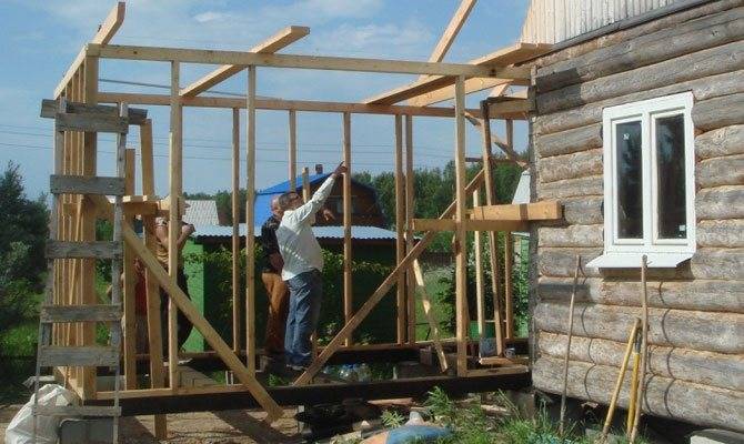 Пристрой к деревянному дому каркасный своими руками пошаговая инструкция фото