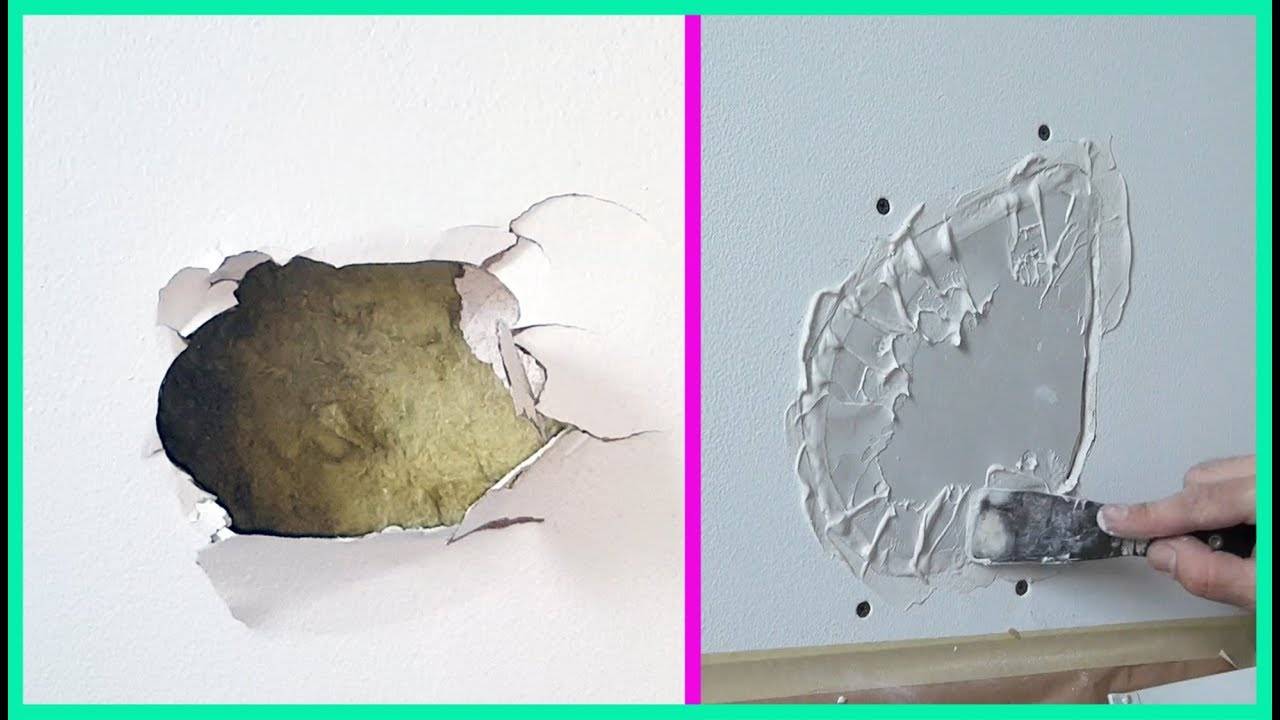 Ремонт потолка из гипсокартона своими руками: видео, заделка швов и дырок