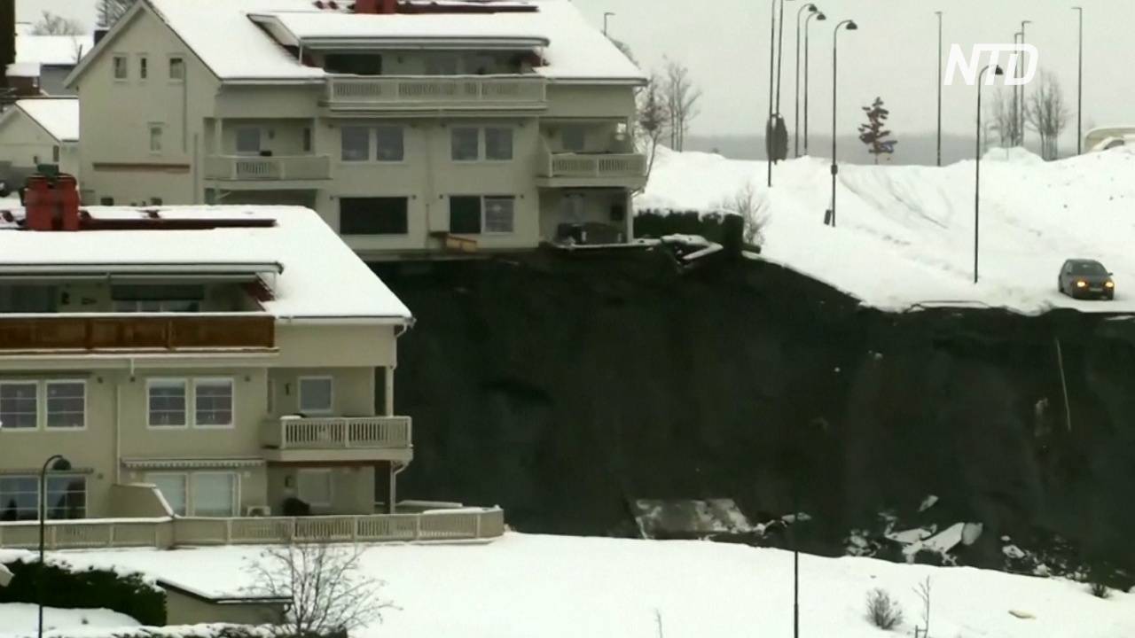 В норвегии оползень унес в море восемь домов — викиновости