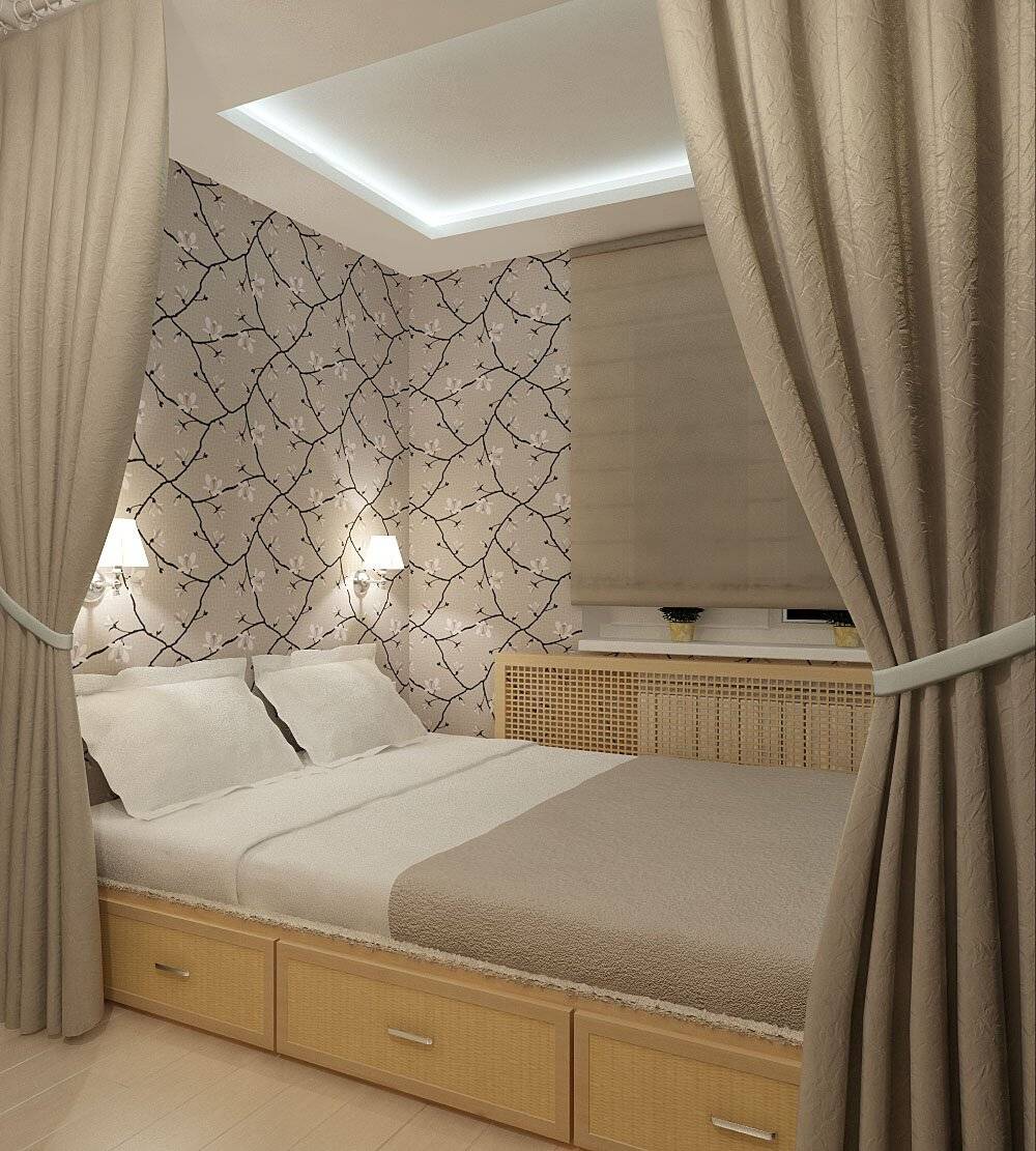 красивая маленькая спальня дизайн фото