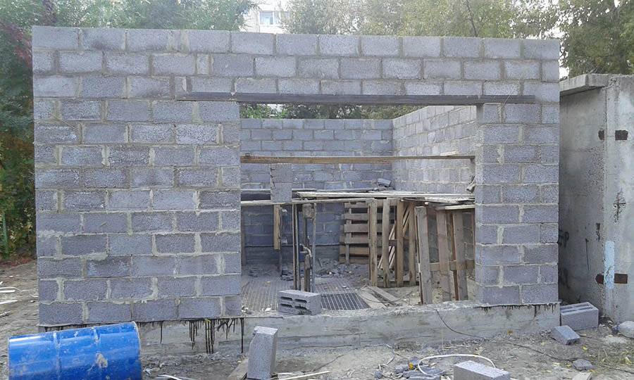 Гараж из пеноблоков: пошаговая инструкция фото, видео
