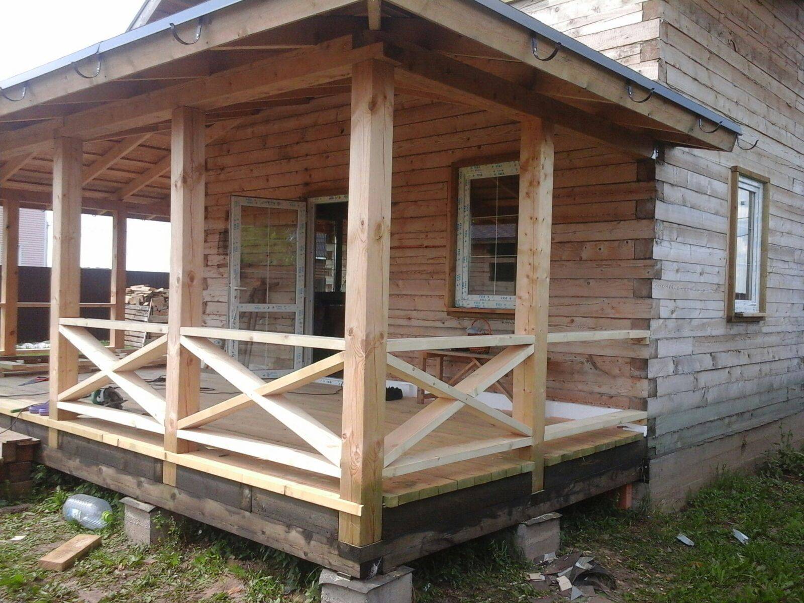 Веранда, терраса к дому – пристройка своими руками (130 фото)